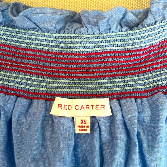 RED CARTER “Monroe” Off-Shoulder Embroidered Tunic/Dress or Top, Gorgeous, SZ XS - Picture 3 of 9
